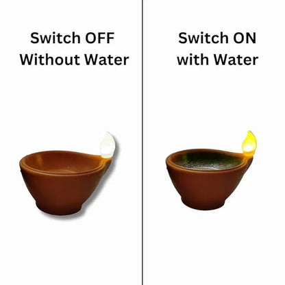 Water Sensor LED Light Diya(12, Classic)